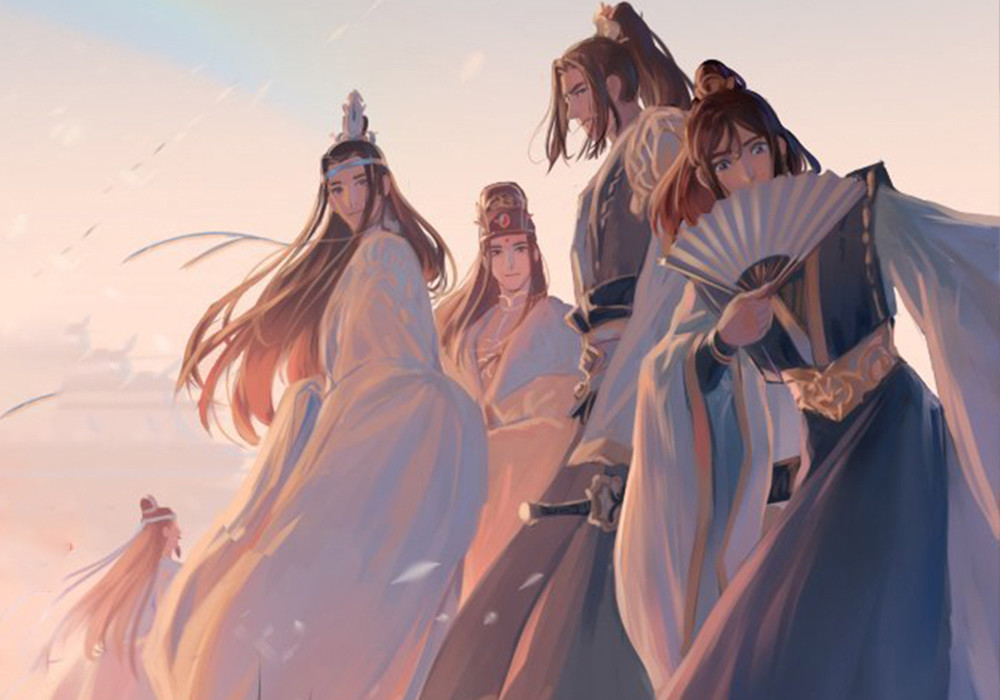 《魔道祖师》风格温暖的众人图,忘羡轩离很有爱,江澄又在训娃了