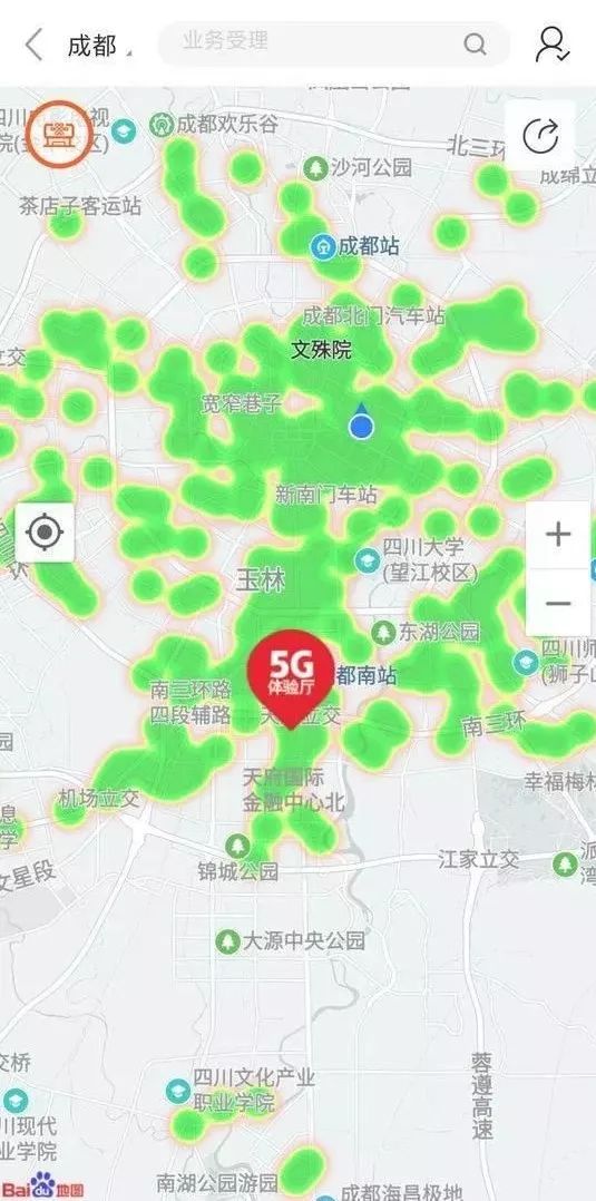 成都的5g网络信号覆盖区域有哪些?