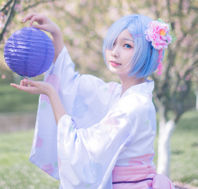 雷姆cosplay,唯美清纯的小妹妹,可爱至极