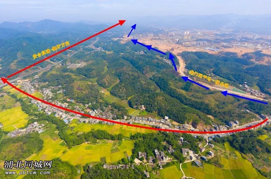 一级公路,浦北,龙门镇,高速公路