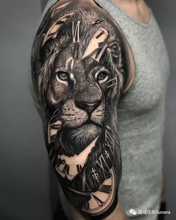 狮子纹身 sunera纹身素材