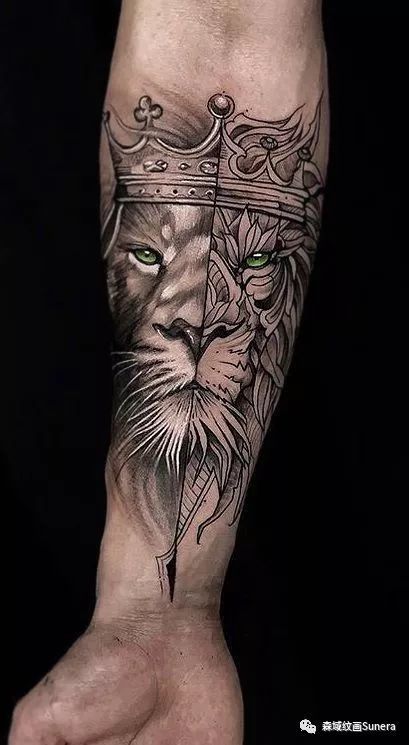 狮子纹身 sunera纹身素材