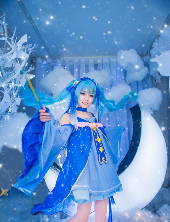 cosplay:初音未来,星与雪的公主