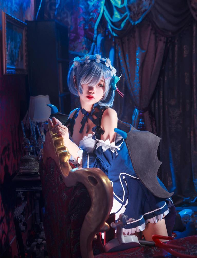 cosplay,蕾姆,同人,恶魔,小姐姐
