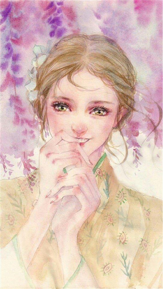文艺唯美水彩手绘少女精选图集