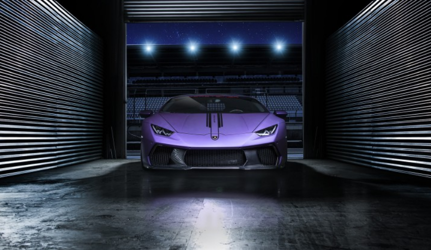 紫色兰博基尼huracan汽车,炫酷霸气,帅气迷人