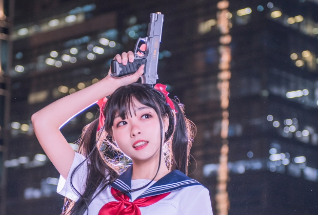 jk少女cosplay,可爱清纯,清新十足小姐姐