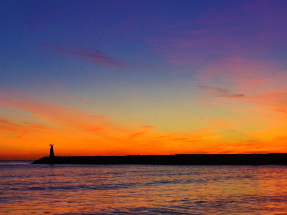 精美风景电脑壁纸,霞光灿烂的夕阳美景,璀璨夺目