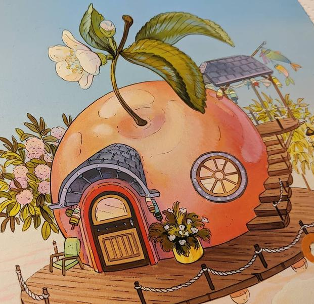 插画欣赏:童话风水果屋,有没有画出你童年的梦呢