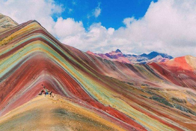 秘鲁,彩虹山,颜色,矿物质,火山