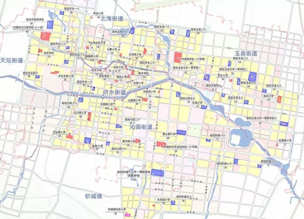 市域:济源市所辖行政区划范围,总面积1931平方公里; 中心城区:规划