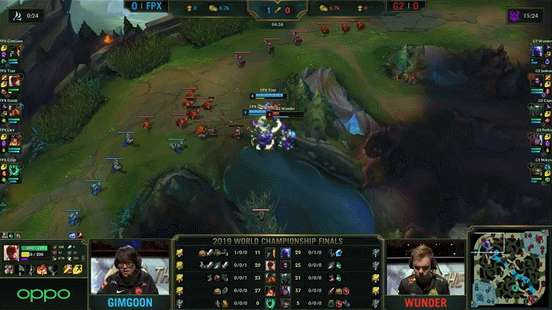 fpx再出双钩阵容,tian盲僧节奏无敌!s9决赛首局fpx击败g2