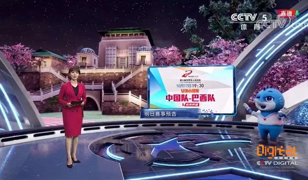 mr虚拟演播室播出效果 通过此次mr虚拟演播室应用,央视数码ar团队