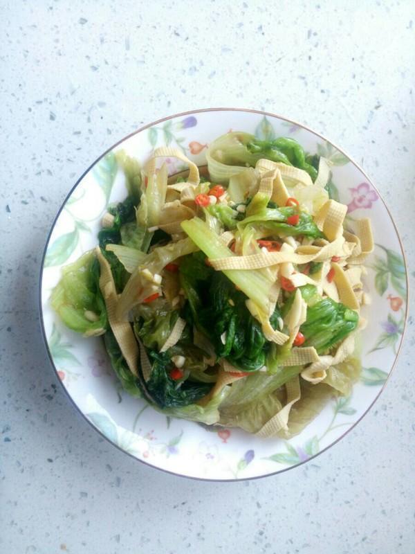 豆腐皮,生菜,小米椒