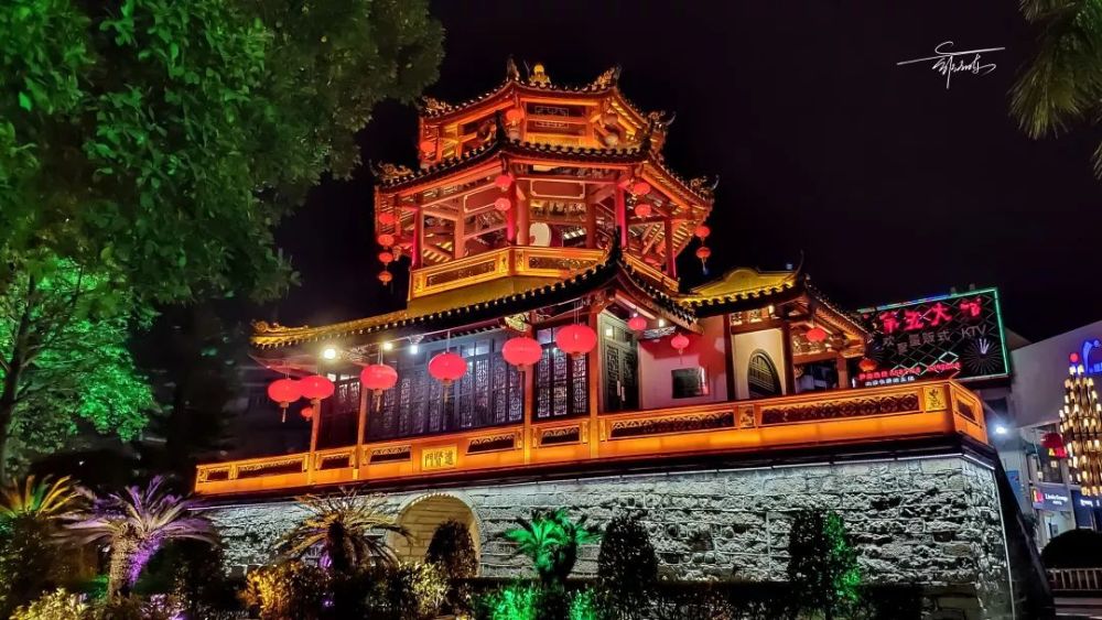 揭阳,夜景,进贤门,城中,轩哲