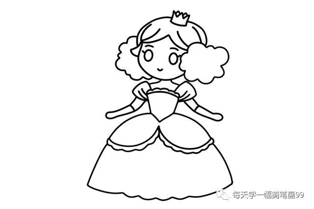 每天学一幅简笔画-公主简笔画