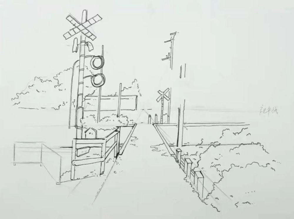 风景插画-临近冬日,一幅温暖插画"春天里",画完框好挂