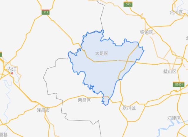 重庆市一个区,人口超100万,名字取"大丰大足"之意!
