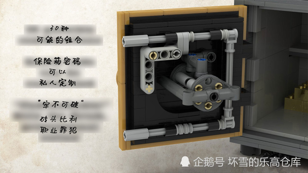 密码锁是完全使用乐高原版零件制作的,没有定制零件,没有作弊.