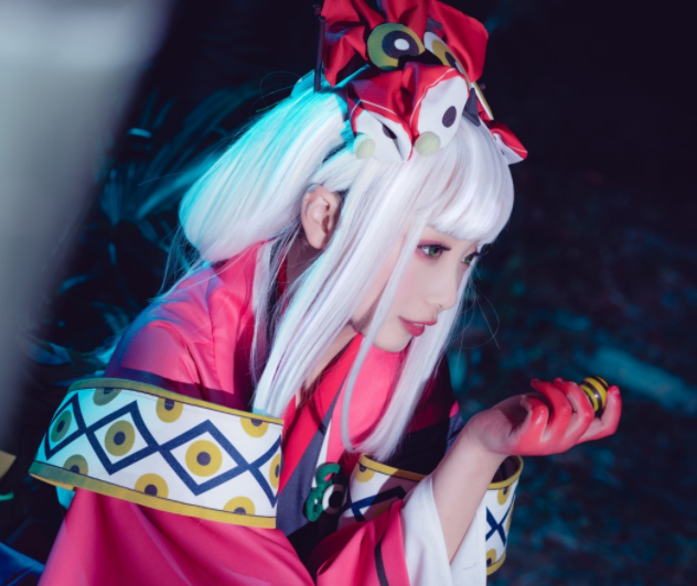 阴阳师百目鬼cosplay,可爱迷人的小姐姐