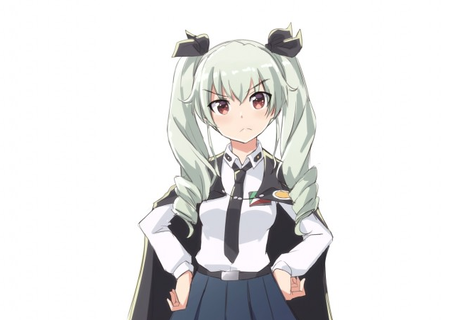 安比丘动漫《少女与战车》美女高清壁纸,可爱伊人