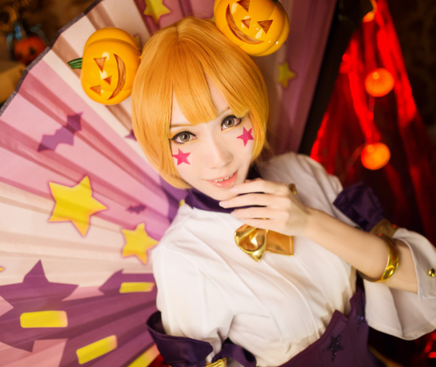 王者荣耀小乔万圣前夜cosplay,可爱清新的小姐姐