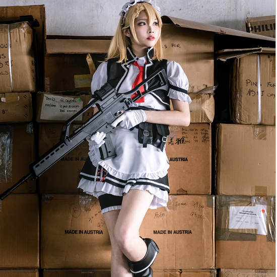 少女前线游戏角色cosplay,小姐姐气质清新迷人