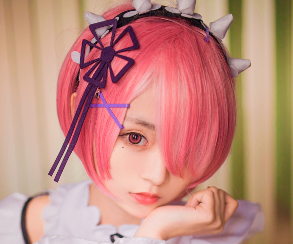 拉姆cosplay,精致美丽的小姐姐,可爱活泼