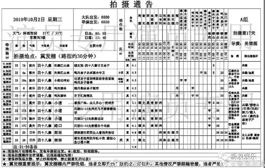 但随后又有网友爆出《有翡》的拍摄通告