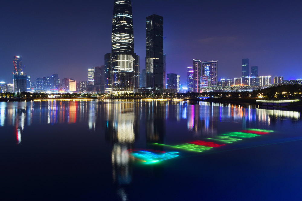 城市摄影,深圳灯光秀,深圳湾人才公园,城市夜景,夜景