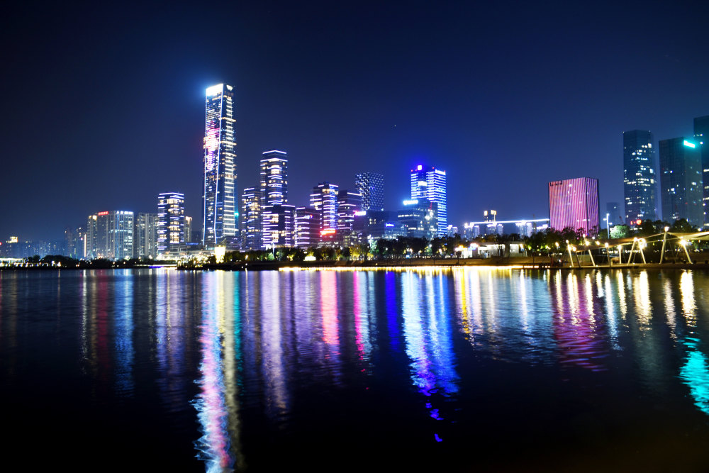 城市摄影,深圳灯光秀,深圳湾人才公园,城市夜景,夜景