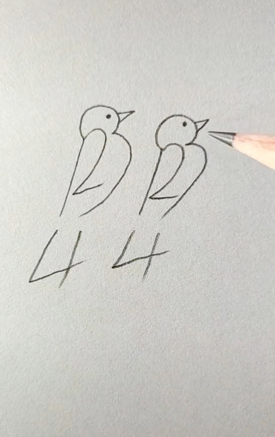 网上最近很流行的用数字1234画小鸟,原来如此简单,赶紧学起来!