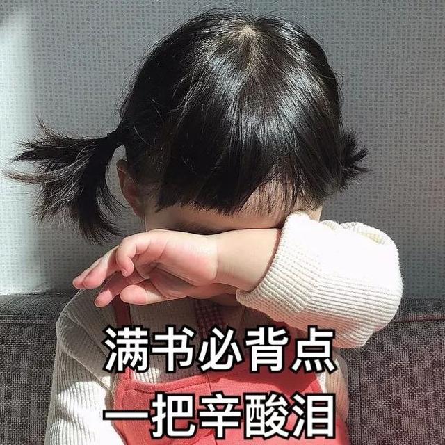 萌娃表情包:我的脑容量连金鱼都不如,为什么还要我背书呢?