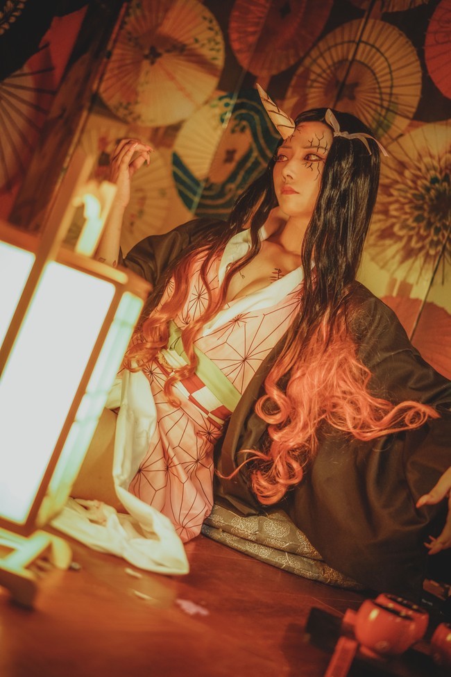 cosplay,鬼灭之刃,祢豆子,cos