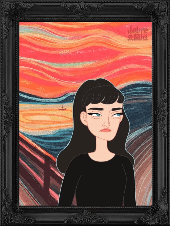 大师的著名作品 纷纷改成会动的漫画 这些艺术史上的世界名画 经过她