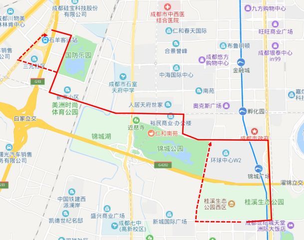 桂溪生态公园,成都,锦城公园,成都公交集团,清水河,东坡路