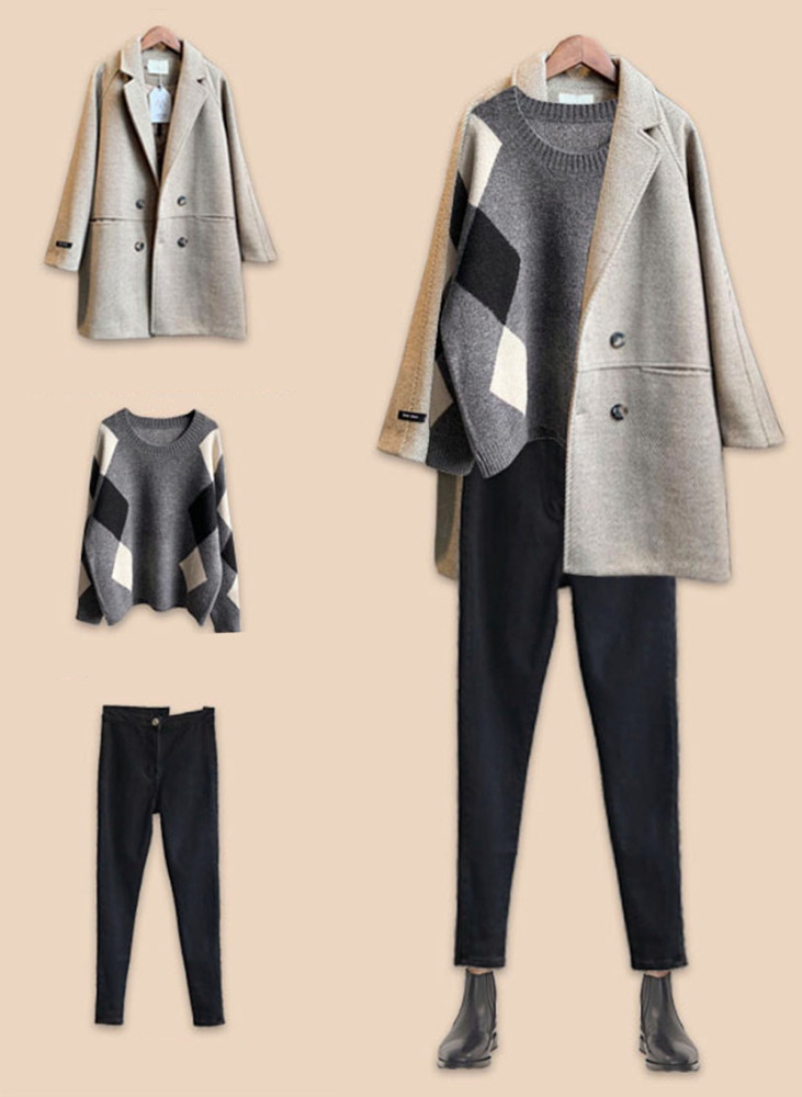 衣服在精不在多,一件灰色大衣,演绎8种不同时尚造型!