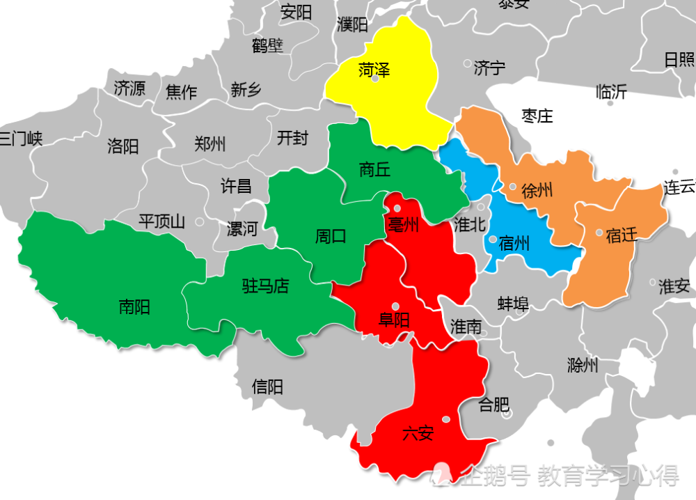 这个时候,我们添加江苏的徐州和宿迁,会发现这一个区域几乎连成了一片