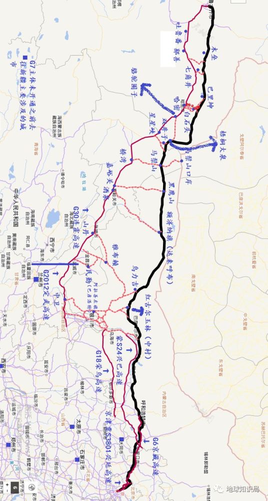 高速公路,山西,内蒙古,额济纳旗,沙漠,汉长城