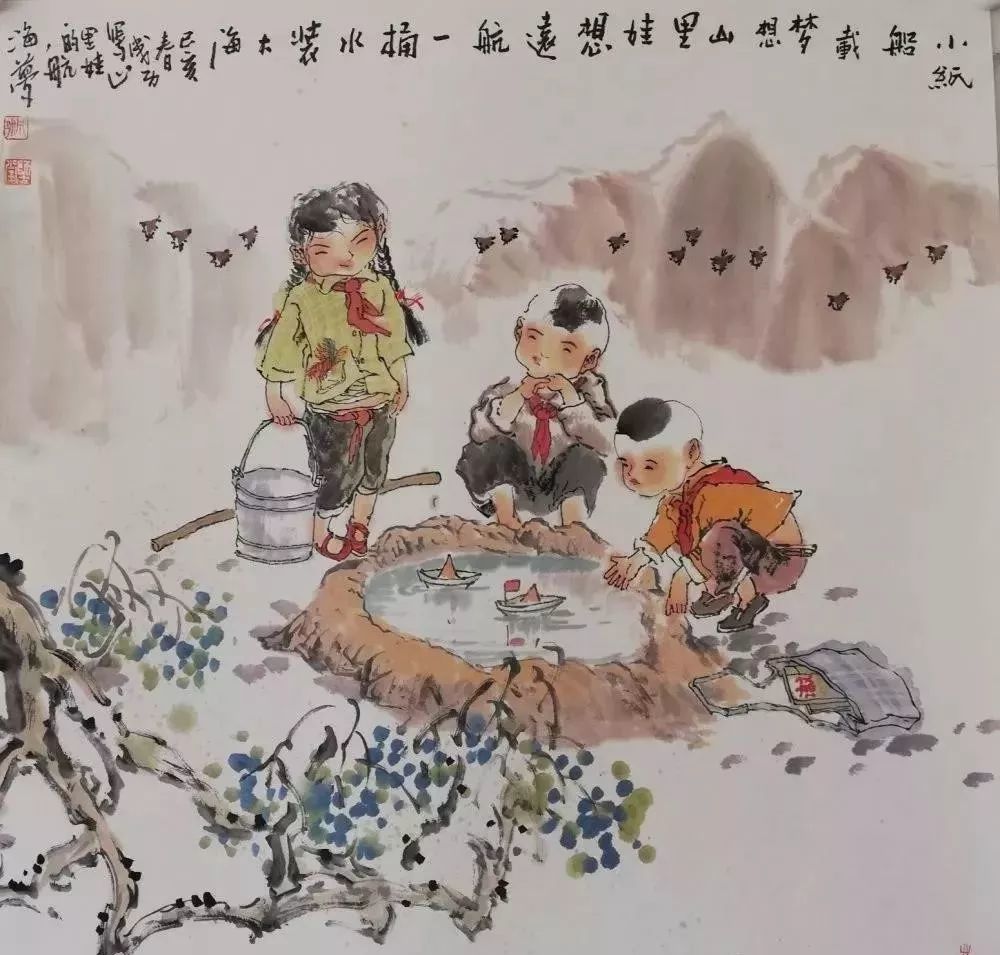 这位隆德画家用笔尖勾勒出了家乡童年的记忆