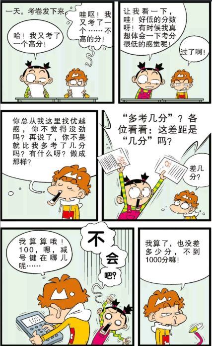 大脸妹:这差距是"几分"吗?阿衰:不到1000分嘛