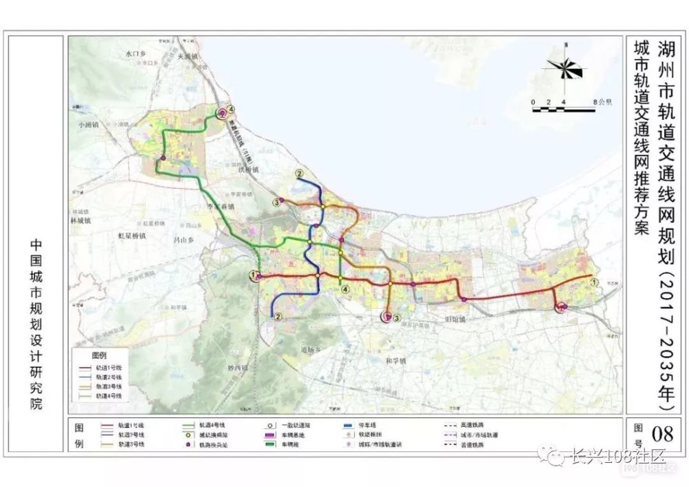 据《湖州市轨道交通线网规划(2017-2035)》批后公告显示,湖州城市轨道