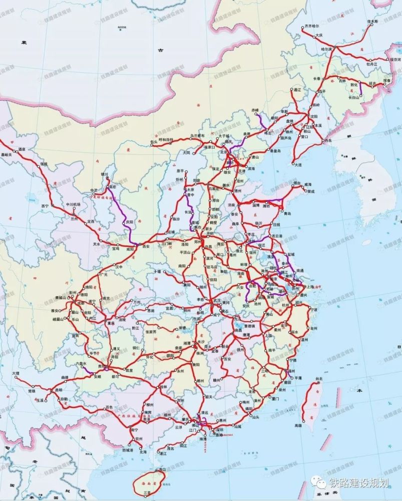2021年底中国高铁格局图