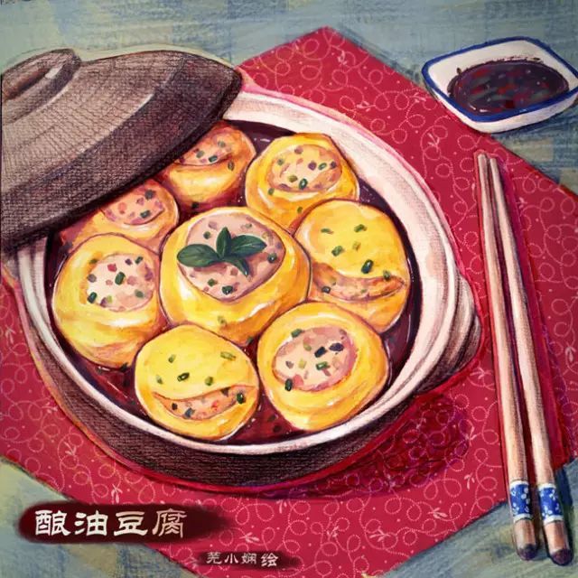 当插画师把家乡美食绘成画,居然这么棒!