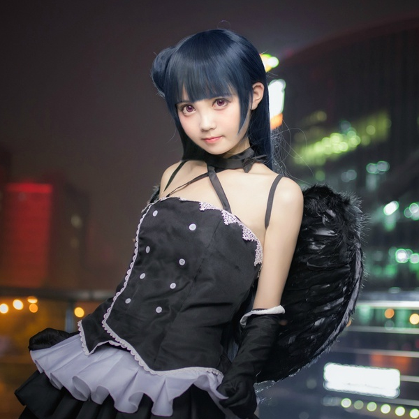 lovelive津岛善子堕天使cos,可爱的小姐姐,魅力迷人