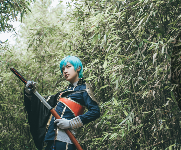 cosplay《刀剑乱舞》一期一振,帅气军装的小哥哥