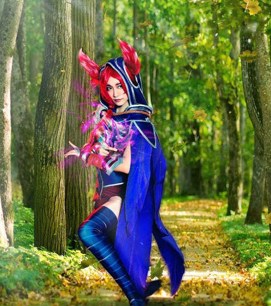 英雄联盟逆羽霞cosplay,小姐姐气质非凡