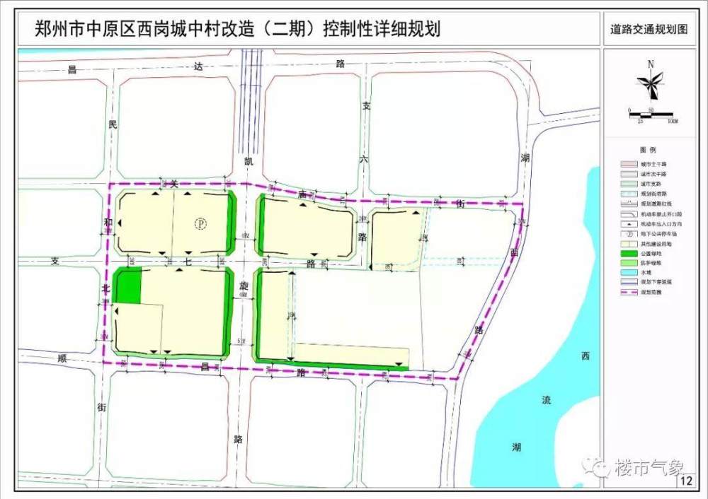 根据道路交通规划图,片区内部有凯旋路等主干道穿过,并规划有交通路网