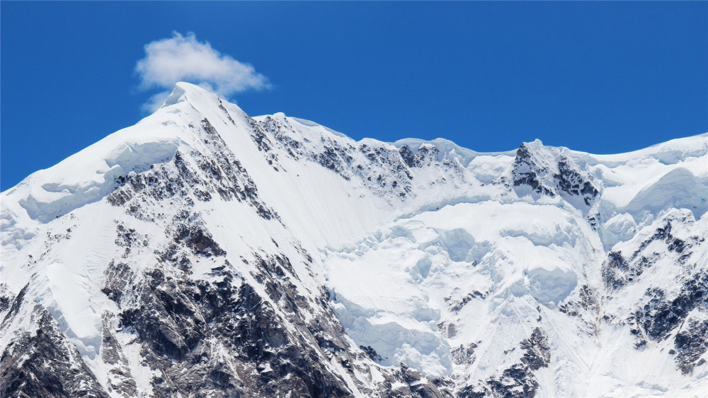 高清桌面壁纸,漂亮的雪山美景