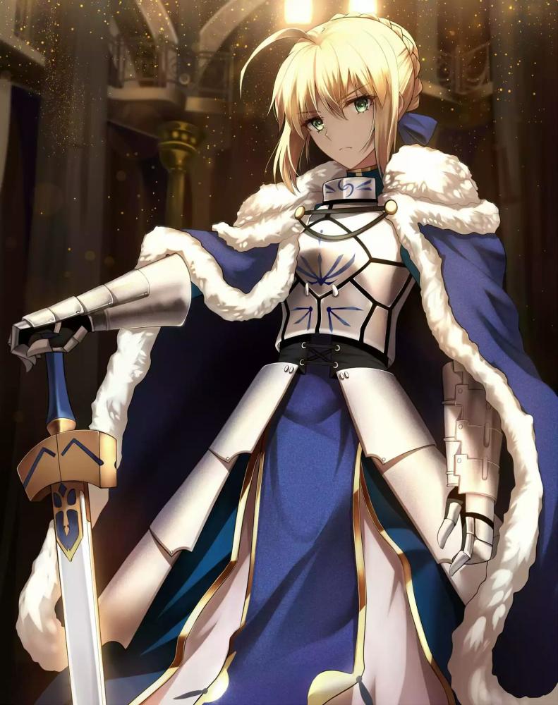 手机壁纸:呆毛王 fate saber